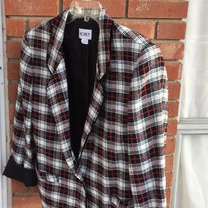 Vintage Koret Plaid Jacket with Padded Shoulders